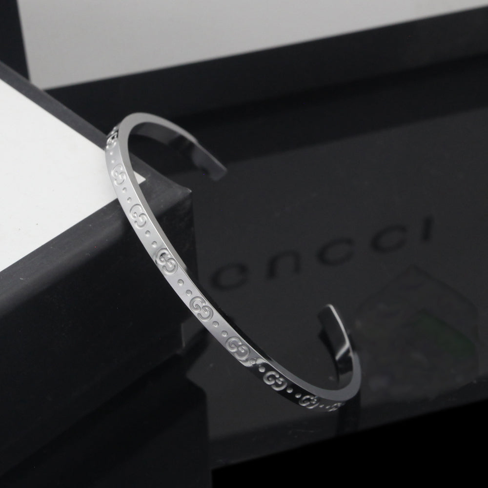 18K Gucci Double Icon Open Cuff Bracelet