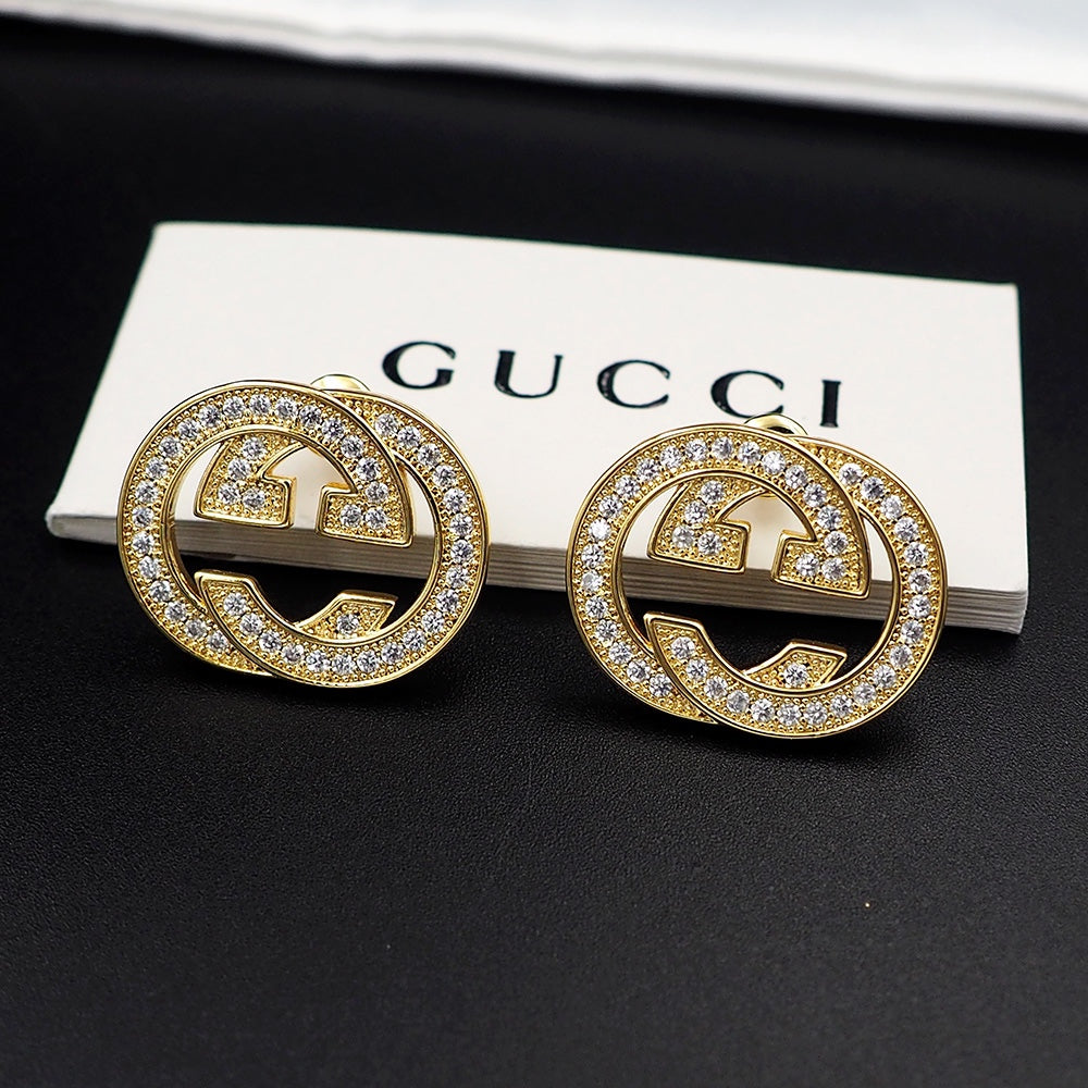 18K Gucci Double Diamonds Earrings