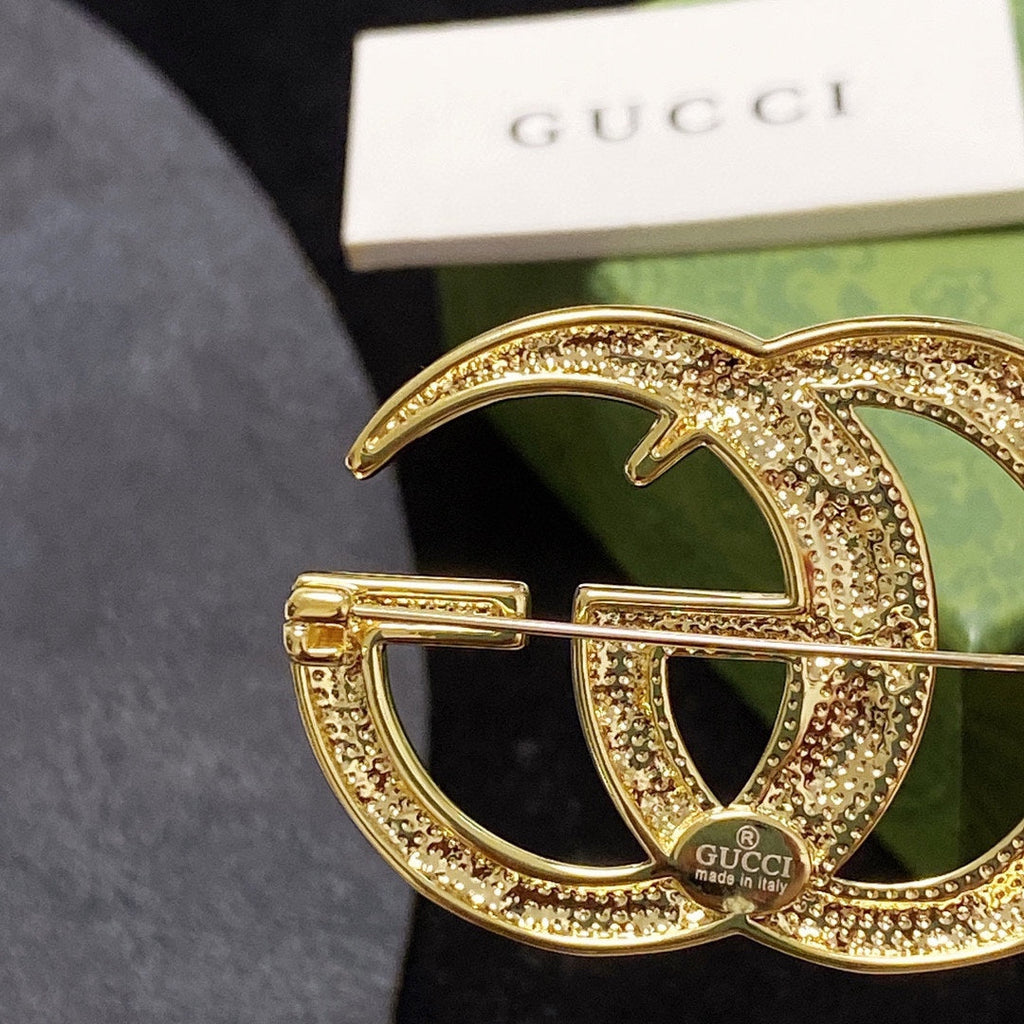 18K Gucci Double Brooch