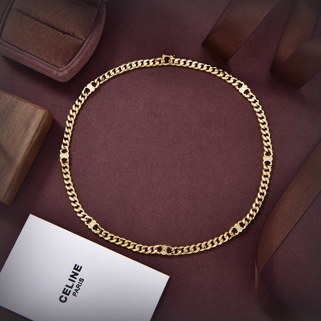 18K Celine Dior Small Gourmette Necklace