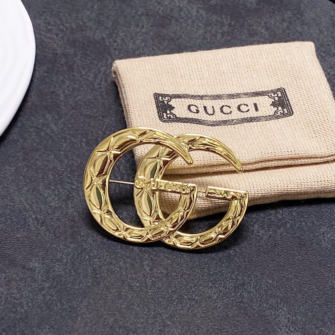 18K Gucci Double Brooch