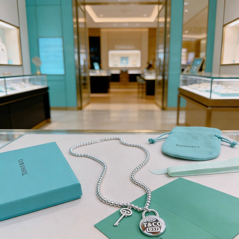 18K Tiffany Return to 1837 Lock Necklace