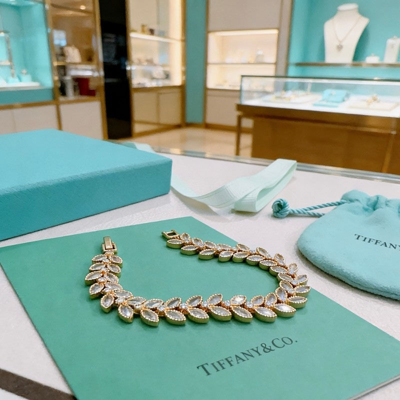 18K Tiffany Return to Crystal Rose Gold Bracelet