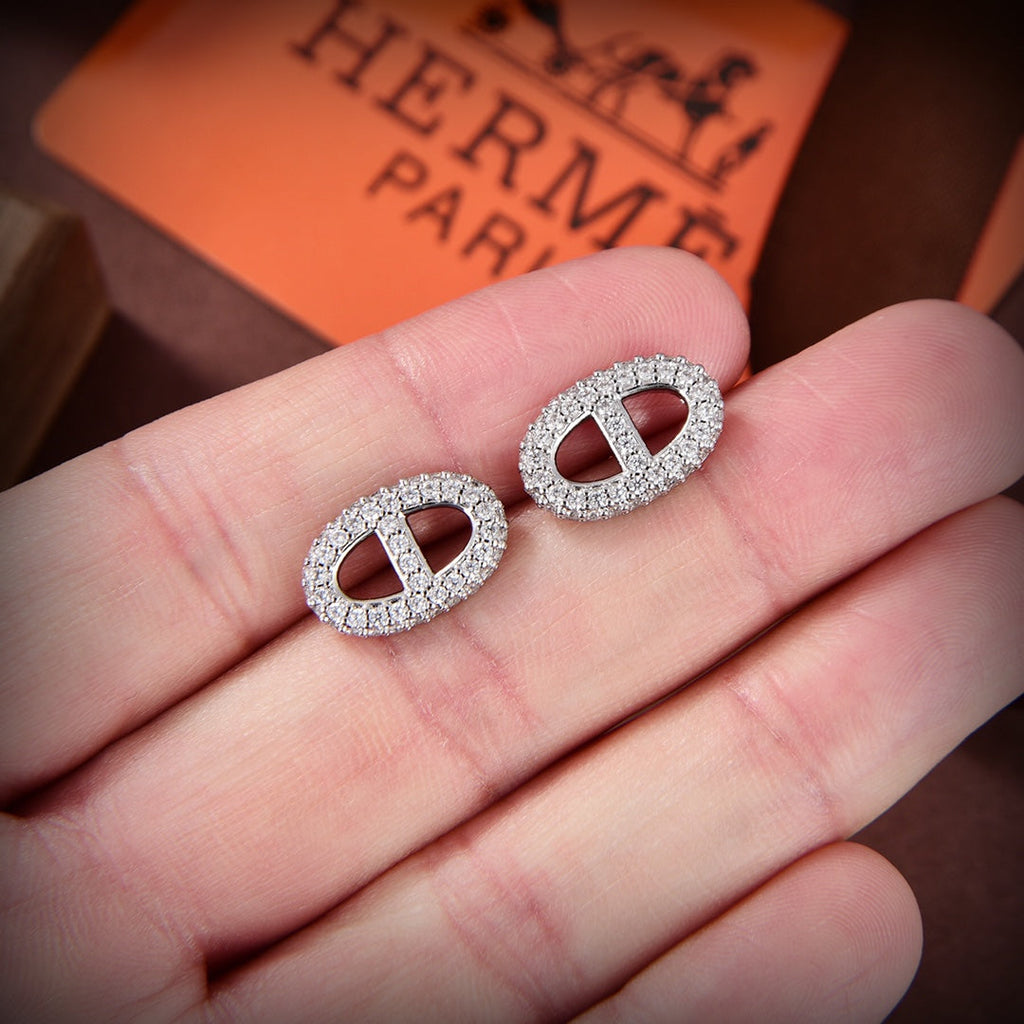 18K Hermes Farandole Diamond Earrings