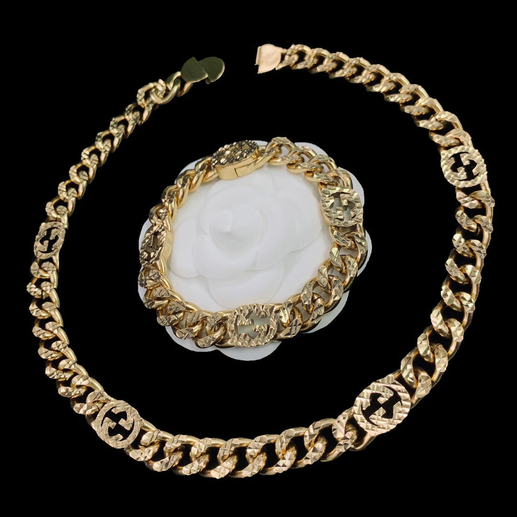 18K Gucci Double Chain Necklace