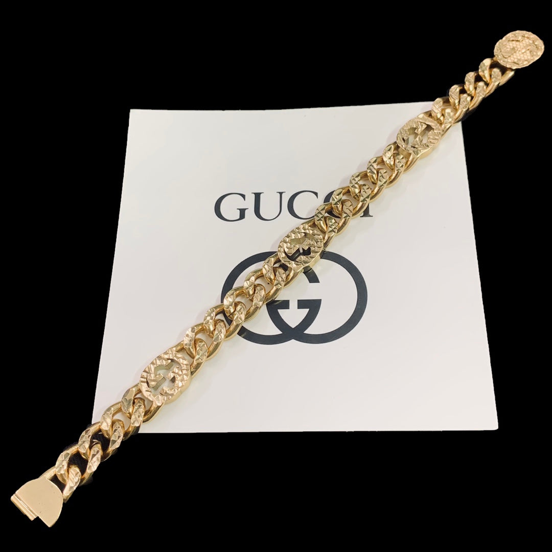 18K Gucci Double Chain Bracelet